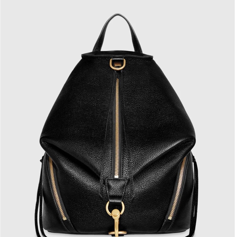 Black Leather Women's Backpack